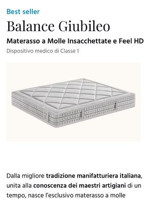 2 mamaterassi singoli balance giubileo nuovi