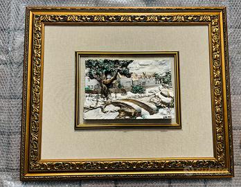 Quadro tridimensionale in lamina d’argento