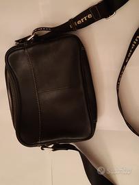 Borsa a tracolla Pierre Cardin nera da uomo