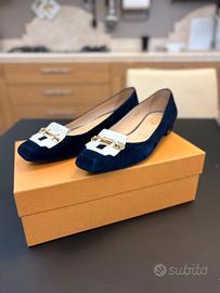 Scarpe ballerine Tod's blu con fibbia