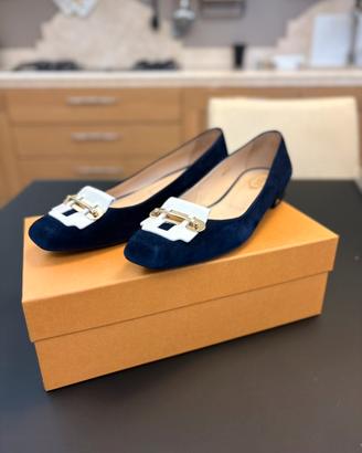 Scarpe ballerine Tod's blu con fibbia