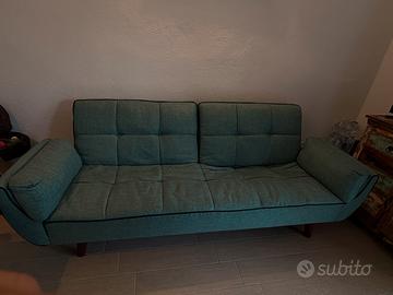 Divano letto click clack azzurro