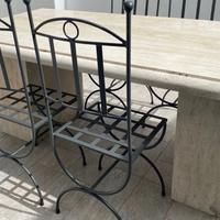 SEDIA IN FERRO BATTUTO FORGIATA A MANO ARTIGIANALE