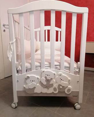 Lettino Erbesi Mirtillo con materasso, paracolpi