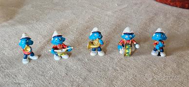 5 Puffi Banda Musicale Pejo Schleich 