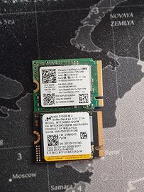 SSD nvme 2230 da 128 GB e 512 gb