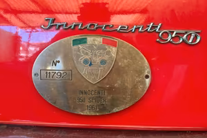 Innocenti 950spider 1961 targa oro asi  originali