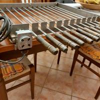 girarrosto elettrico per spiedini in acciaio inox