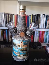 Bottiglia souvenir vintage decorata Piombino