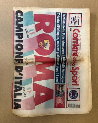 Giornale scudetto roma 2001 campione d’Italia