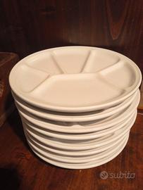 Set 6 piatti Vintage da fonduta o antipasto 