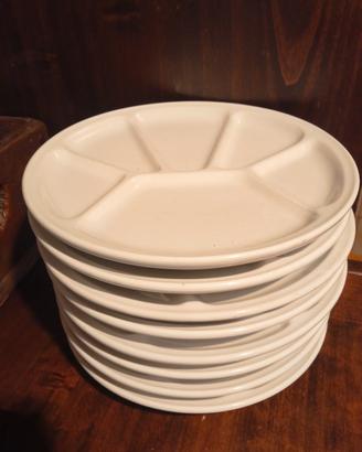 Set 6 piatti Vintage da fonduta o antipasto 
