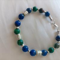 bracciale unisex lapislazzuli e malachite