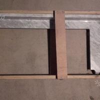 Top semincasso marmo bianco carrara cm.100 x36