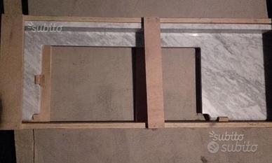 Top semincasso marmo bianco carrara cm.100 x36