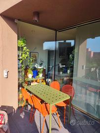 Tavolo da esterno Hiro Design acciaio verde – come