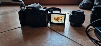 Canon EOS 750d + canon 18-50mm f3.5 + canon 50mm F