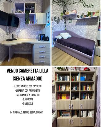 Cameretta singola lilla