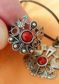 Puzones Sarda Flore Sardigna anello ciondolo