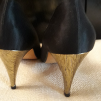 Scarpe Decolte nere e oro