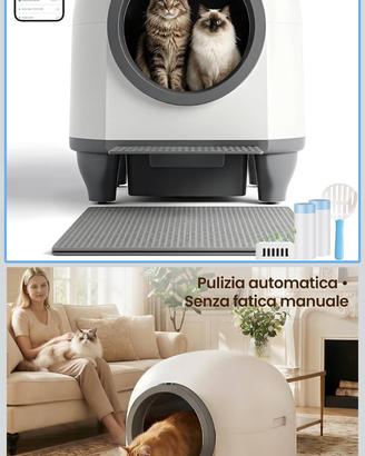 Lettiera Automatica per Gatti 90L con APP – NUOVA