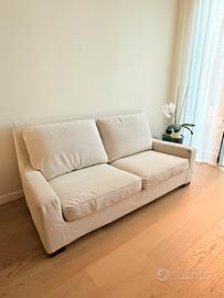 Divano Flexform 2 posti - tessuto bianco beige