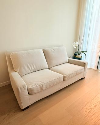Divano Flexform 2 posti - tessuto bianco beige