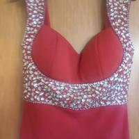 vestito corto  zirconi matrimonio cerimonia donna 