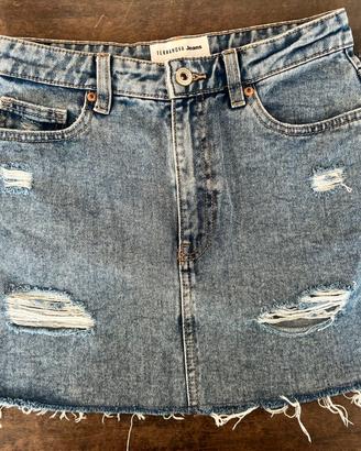 Minigonna in jeans.