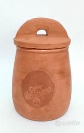 Barattolo di terracotta Caffè Vergnano anni 80 