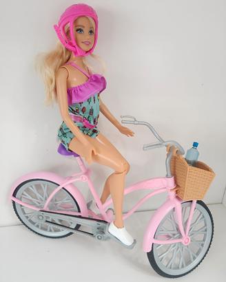 Barbie Con Bicicletta Bambola Snodata Con accesori