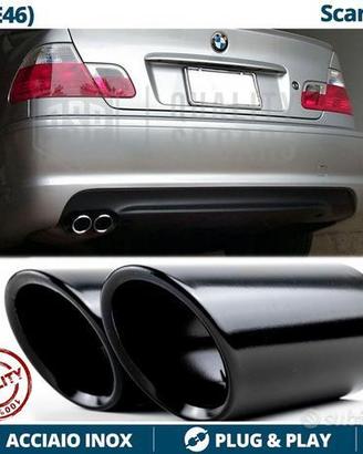 TERMINALI di Scarico NERI per BMW Serie 3 E46