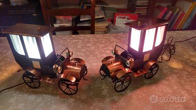 N.2 Lampade vintage a forma di carrozza
