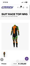 CRAZY Tuta Scialpinismo SUIT RACE TOP NRG XL