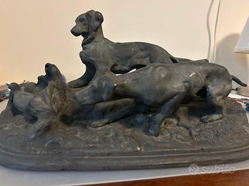Statua di bronzo “ Caccia alla Pernice