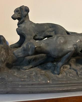 Statua di bronzo “ Caccia alla Pernice