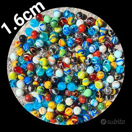 25 biglie di vetro 1.6cm vintage anni 70 80 90 