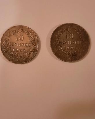 10 centesimi 1894 e 1893