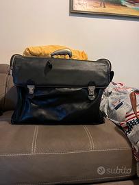 Borsa da viaggio uomo in pelle nera