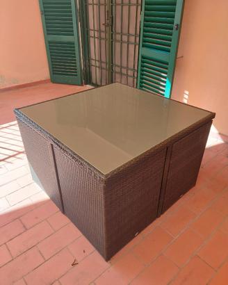 Tavolo da esterno richiudibile "Set cubo"