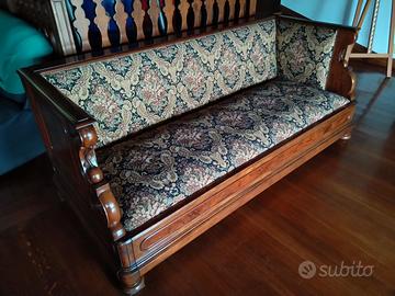 Divano d'epoca in legno primi 900 ben conservato