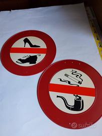 Cartelli decorativi "Divieti" x camerette bimbi