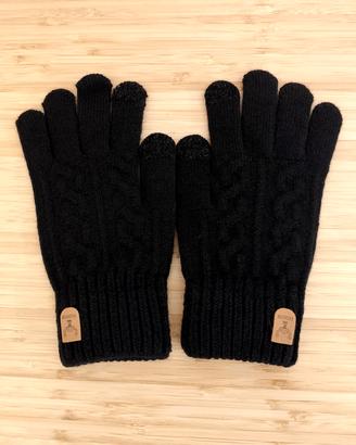 Guanti invernali in maglia trecciata