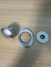Kit Pomolo Pomello + Rosette cromo argento