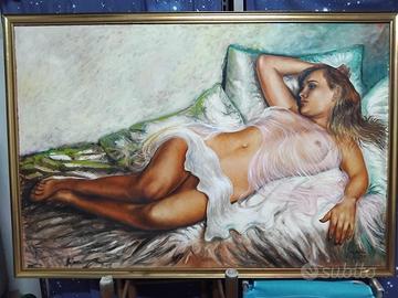 Quadro con figura femminile-Gennaro Martella 1979