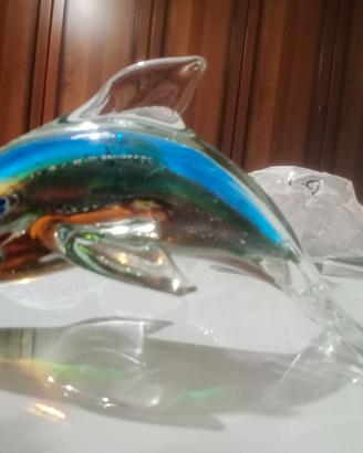 Delfino in vetro di Murano