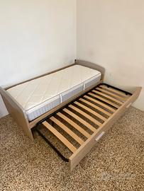 Letto singolo con secondo letto estraibile