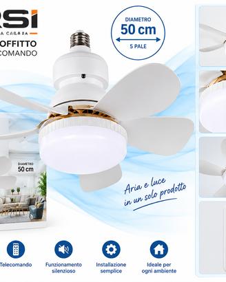 Ventilatore da Soffitto MARSI BUF01X con Luce LED