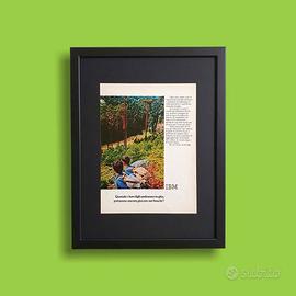 Pubblicità originale poster vintage computer IBM