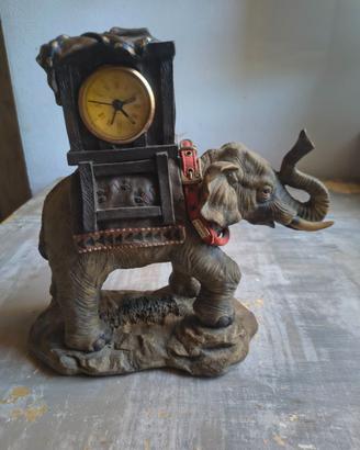 Orologio da tavolo grande elefante etnico resina